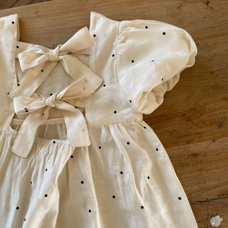 LittleTwinkle – Soft & Comfortable – Children's Dress with Double Bows