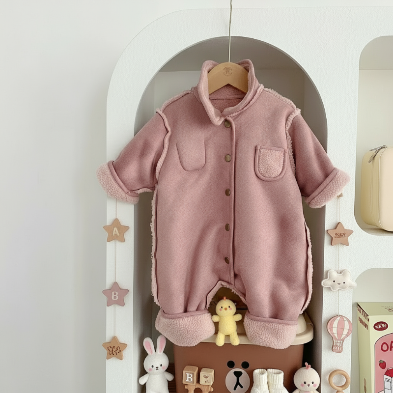 CozyNest – Cozy & Stylish – Thick Winter Romper with Hood