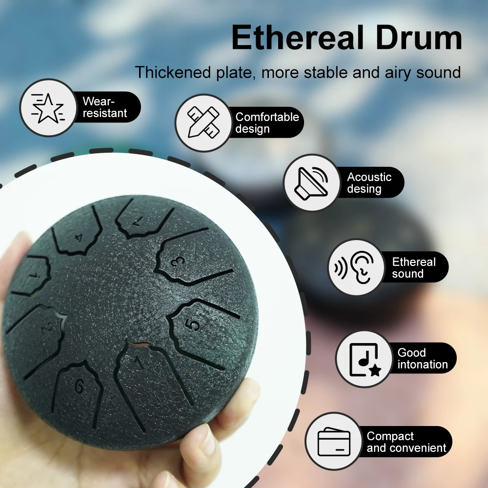 TinyHarmony – Compact & Musical – 8-Note Tongue Drum