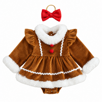 Thumbnail for LittleGinger – Cozy & Festive – Baby Christmas Jumpsuit with Hairband