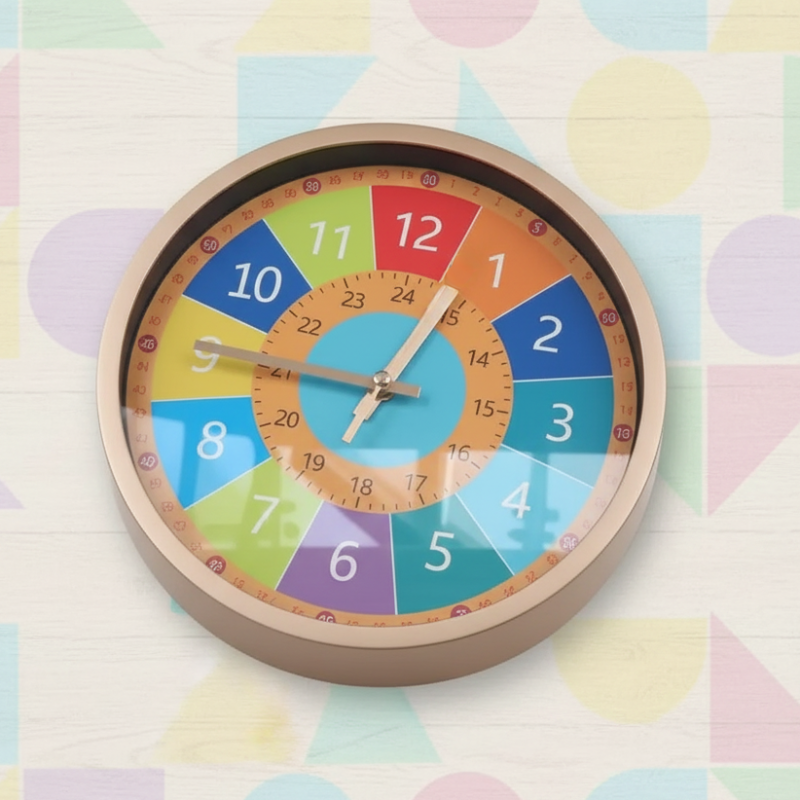 ChildrenTime – Independent & Quiet - Educational Children's Wall Clock