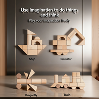 Thumbnail for BlockyFun – Creative & Educational – 100-Piece Wooden Building Blocks Set