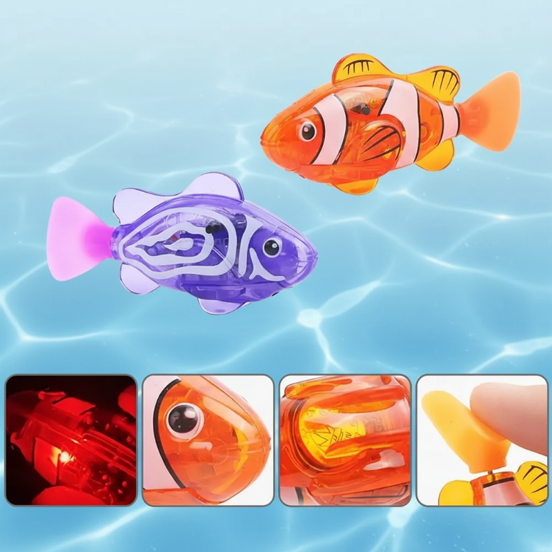 TinySwim – Fun & Active – Electronic Swimming Fish with LED Light