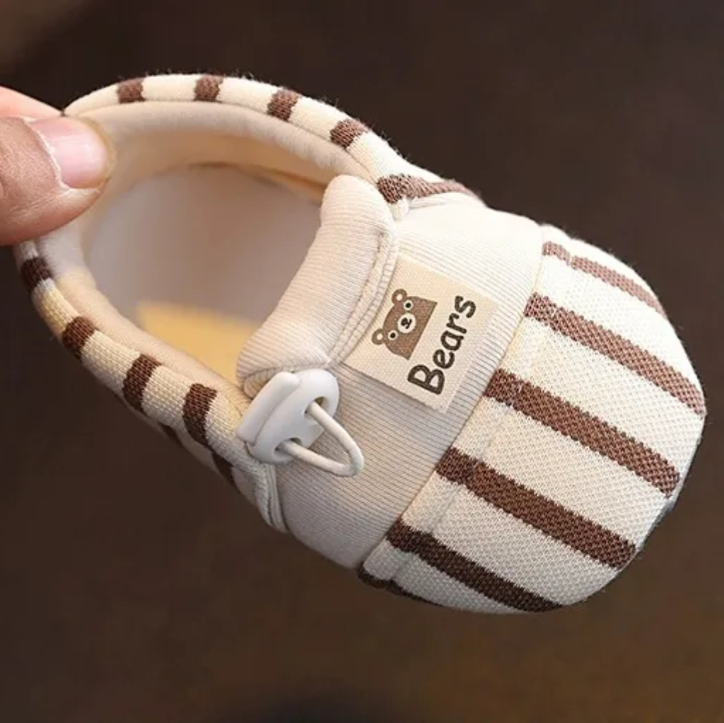 TinyToes – Soft & Warm – Baby's First Shoes with a Striped Design