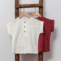 Thumbnail for LittleClassic – Elegant & Comfortable – Boys' Linen Shirt with Button Detail