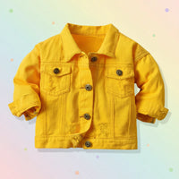 Thumbnail for Candy Color Denim Jacket – Lightweight Denim Jacket for Kids