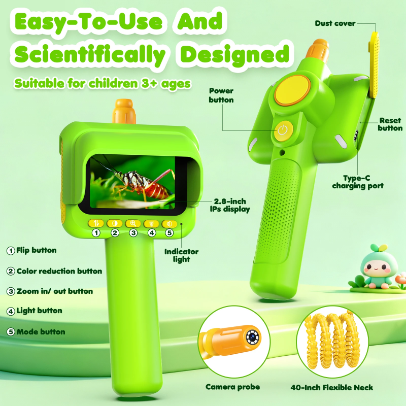 JuniorExplorer – Educational & Exploratory – Borescope Camera for Kids