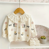 FloraKnit – Warm & Stylish – Knit Cardigan with Floral Details