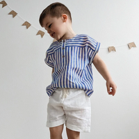 Thumbnail for LittleClassic – Elegant & Comfortable – Boys' Linen Shirt with Button Detail