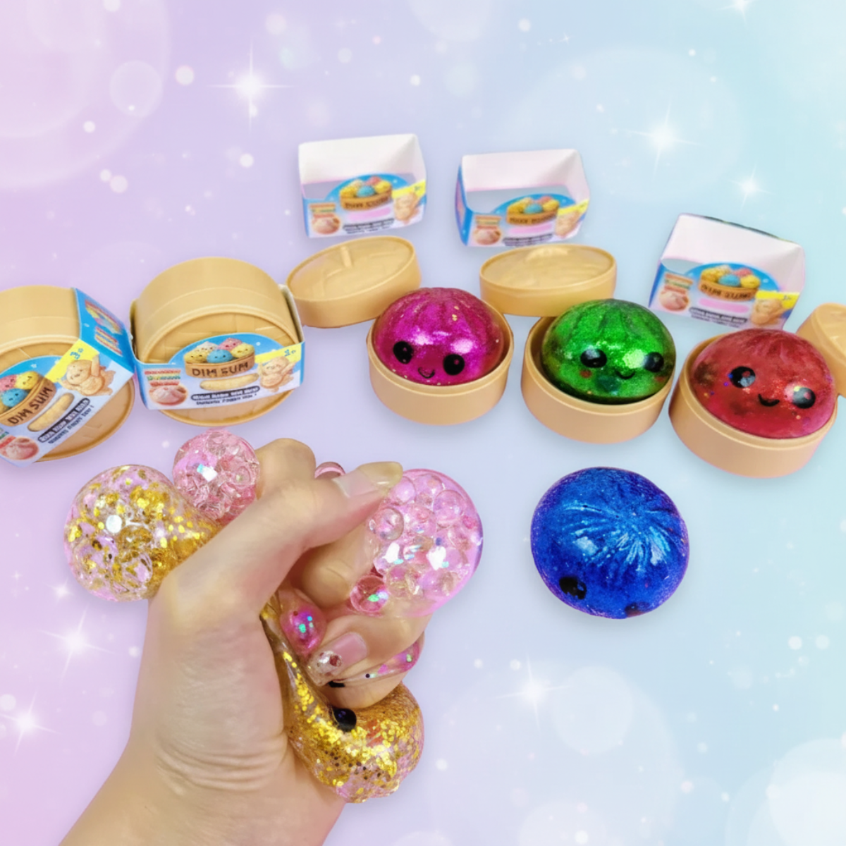 FunSquish – Colorful & Glitter Fun – Glitter Squishy Dumplings