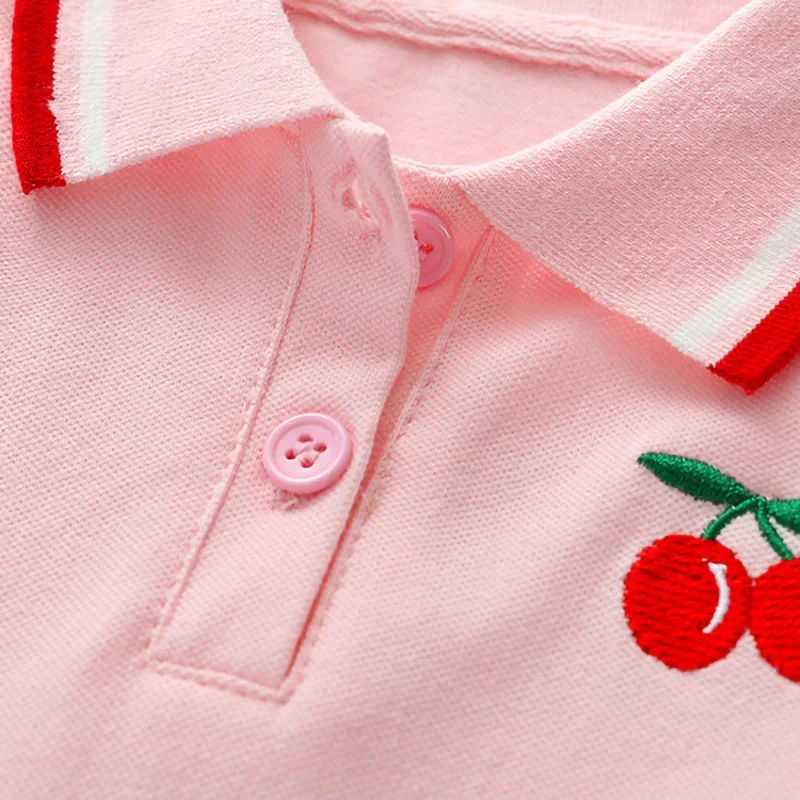 PetitJoy – Comfortable & Stylish – Cherry-Print Polo Dress