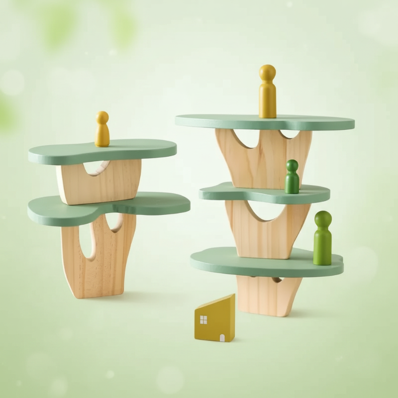 Wooden Forest Blocks – Creativity & Development – Wooden Stacking Blocks Set