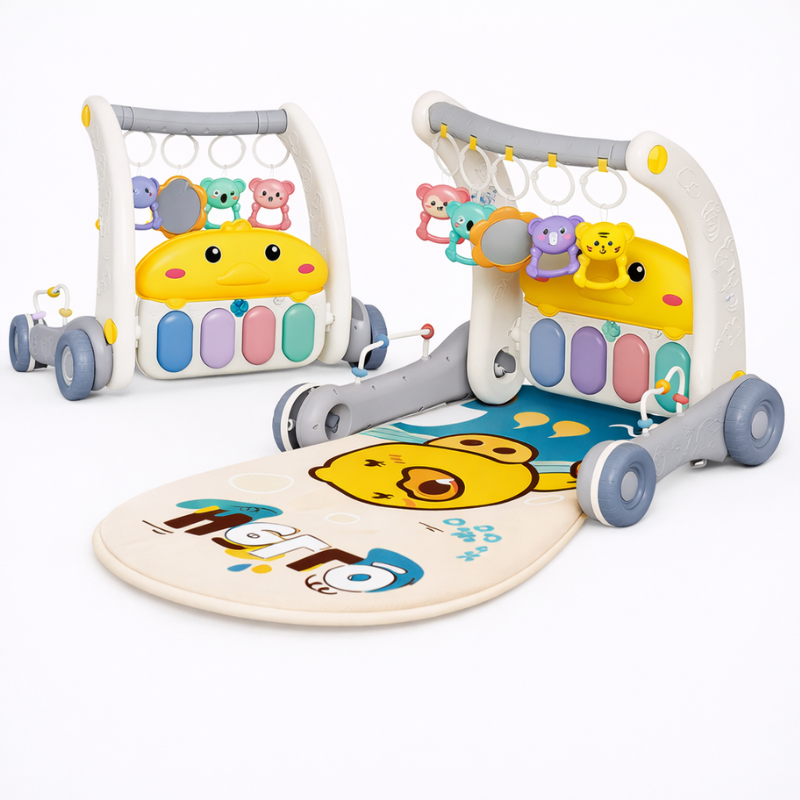 Step & Play – Interactive & Safe – 3-in-1 Walker & Baby Gym