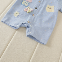 Thumbnail for KiddoStyle – Cute & Soft – Kids' Jumpsuit with Bow Tie and Patch