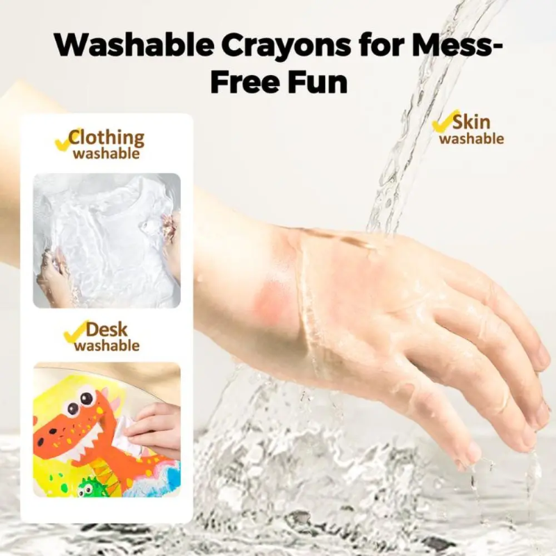 TinyArt – Educational & Safe – Water-Soluble Washable Marker Set