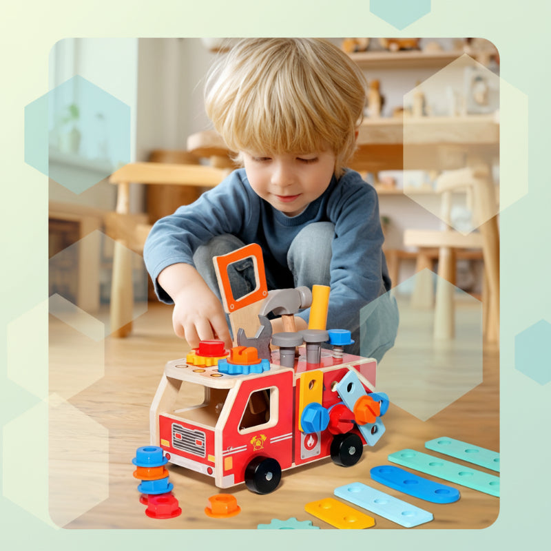 BuildRescue – Educational & Creative – Wooden Fire Truck
