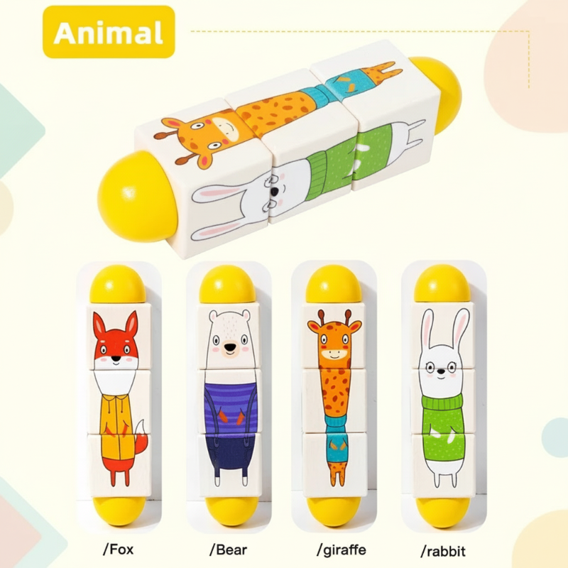 WoodiTurn – Educational & Fun – Rotating Puzzle