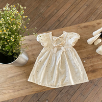 Thumbnail for LittleTwinkle – Soft & Comfortable – Children's Dress with Double Bows