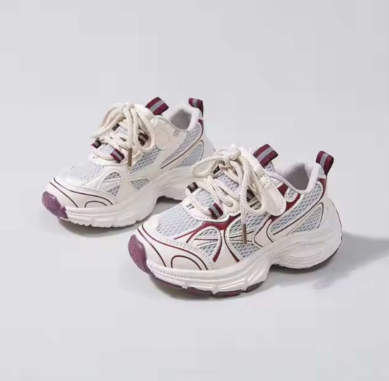 Mini Fashion – Breathable & Lightweight – Bordeaux Kids' Sneaker