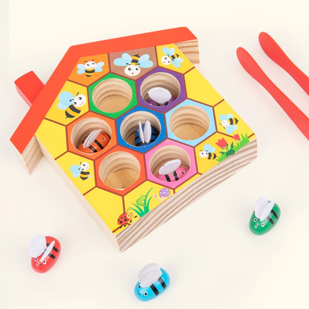 HoneyHive – Montessori & Educational – Wooden Bee Sorting Game