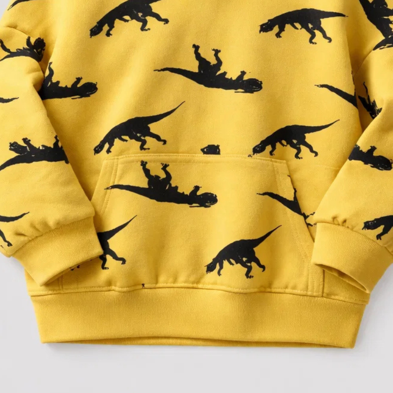DinoStyle – Warm & Breathable – Hoodie with Triceratops Print