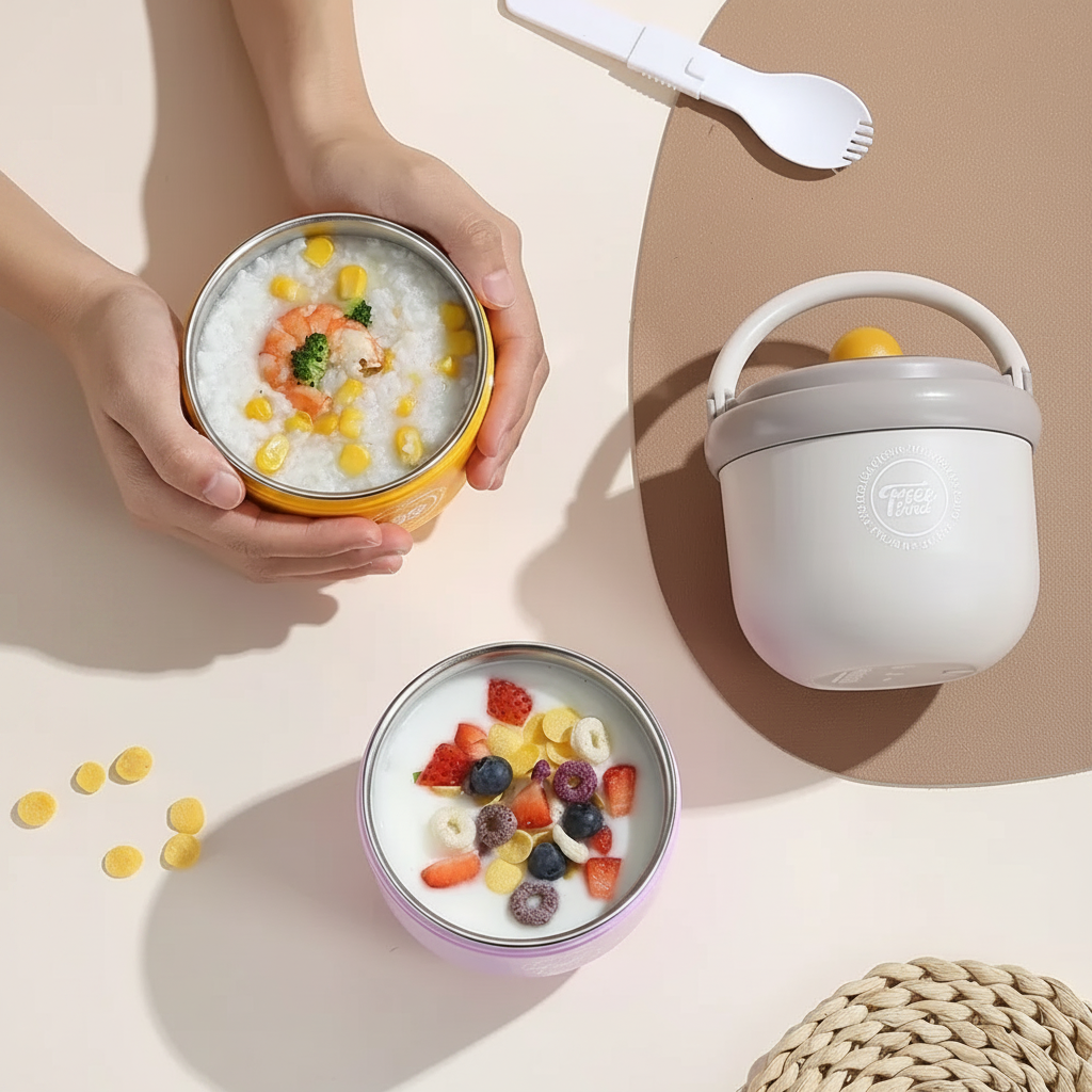 MealMate – Practical & Insulated – Stainless Steel Lunch Bowl with Spoon