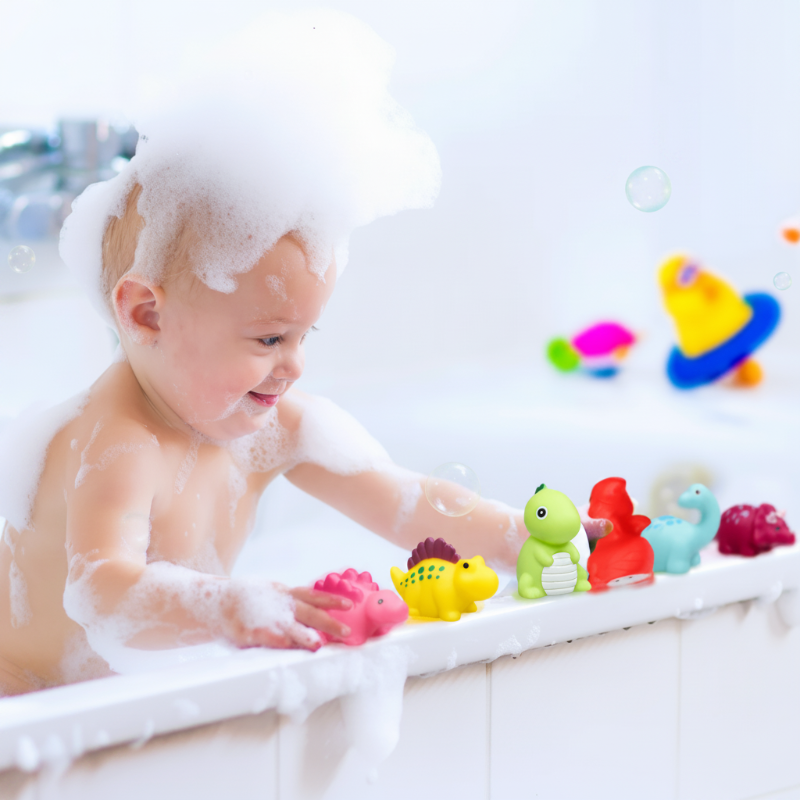 AquaGlow – Safe & Educational – Glowing Bath Toy Set