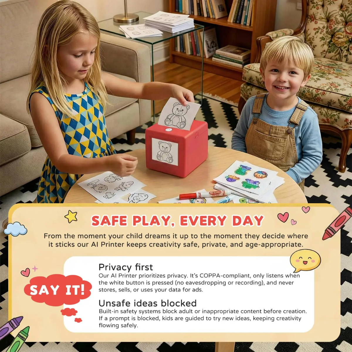StickerMagic – Educational & Creative – AI Sticker Printer for Kids