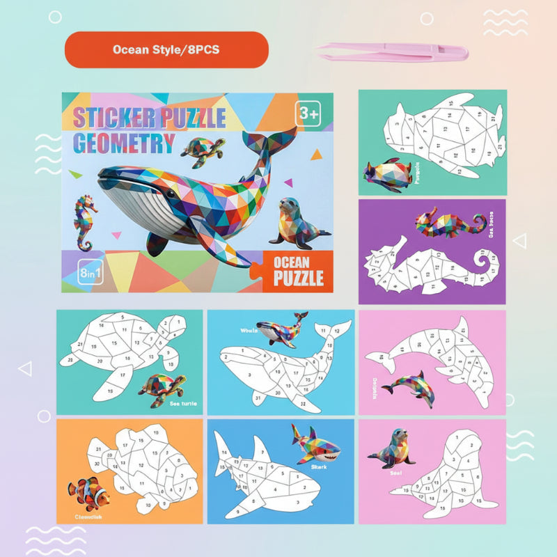 3D Sticker Puzzle – Creative & Educational – Geometric 3D Puzzle