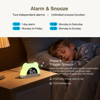 Thumbnail for TinySunrise – Gentle & Functional – Digital Alarm Clock with Sunrise Light