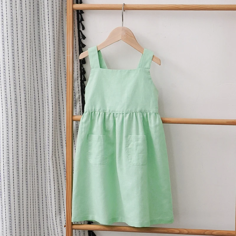 BloomGrace – Cute & Comfortable – Children's Dress with Bow & Adjustable Shoulder Straps