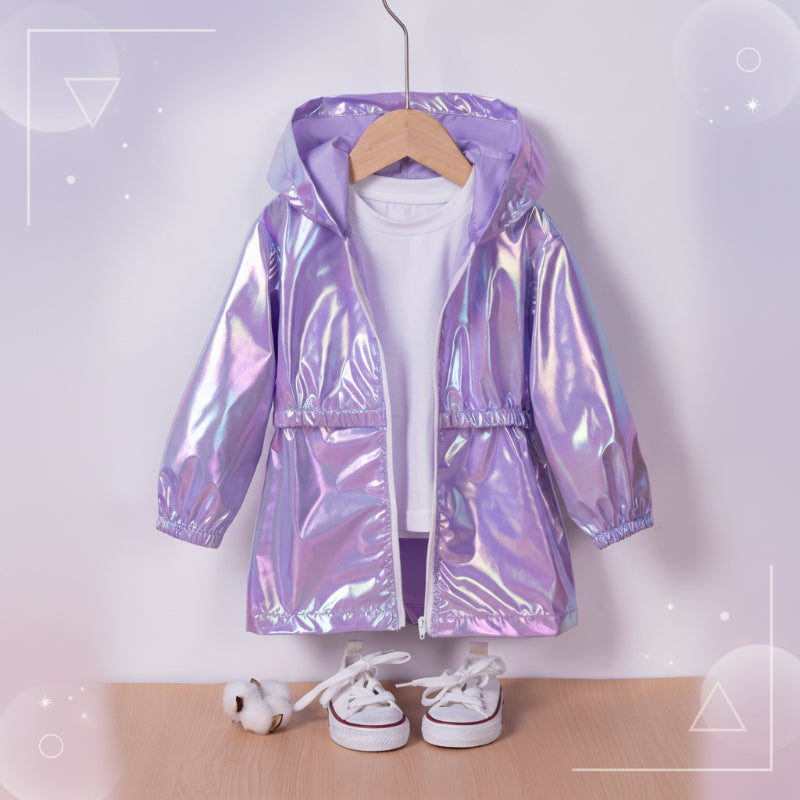 LumiBreeze – Shiny & Light – Children's Raincoat with Hood