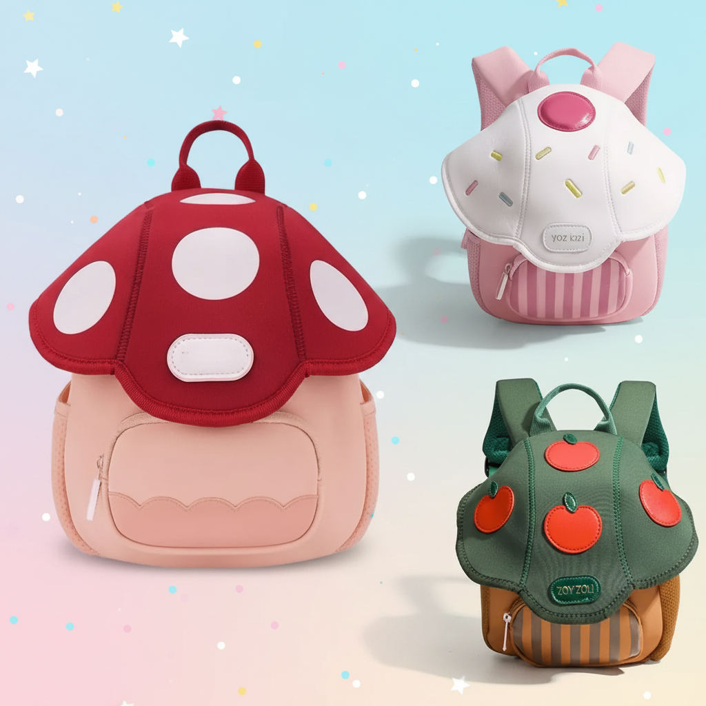 MushroomPack – Cute & Practical – Kids' Backpack Design