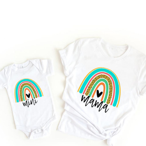 Mini Fashion™ - Mommy & Daughter - Matching Shirt & Romper