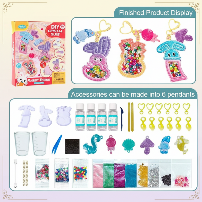 DIY Crystal Keychain Kit – Creative & Fun – Keychain Craft Kit