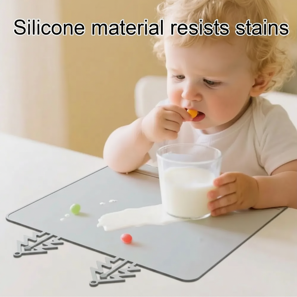 BabySafe – Practical & Hygienic – Silicone Placemat with Raised Edge