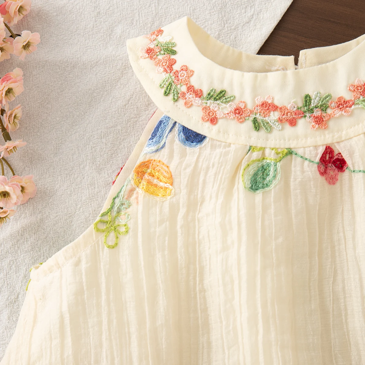 MiniFlora – Lightweight & Charming – Embroidered Dress for Toddler Girls