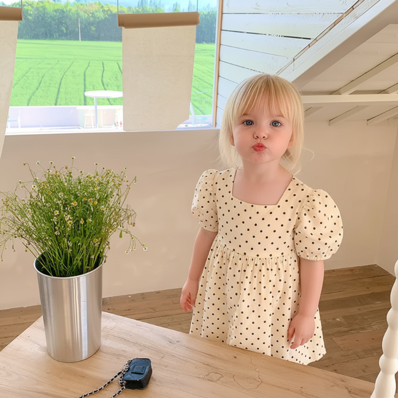 LittleTwinkle – Soft & Comfortable – Children's Dress with Double Bows