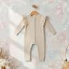 MiniAurora – Soft & Elegant – Knitted baby onesie with angel wings and headband