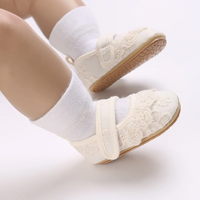 Thumbnail for PrincessLace – Elegant & Cute – Baby Shoes with Lace and Velcro Closure