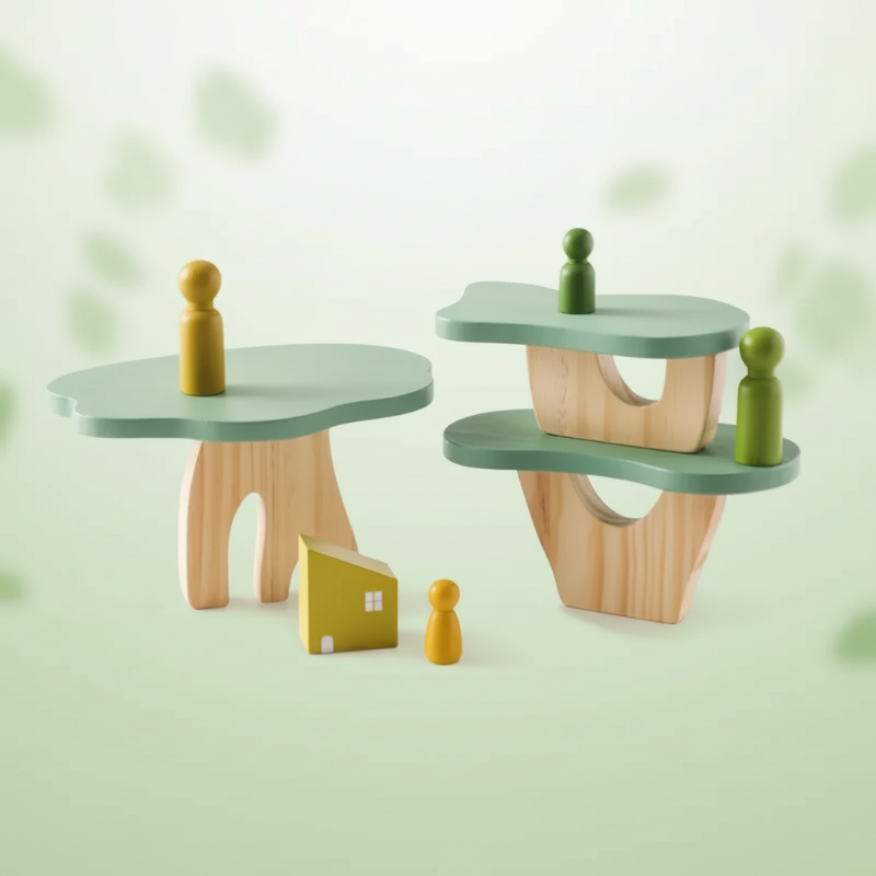 Wooden Forest Blocks – Creativity & Development – Wooden Stacking Blocks Set