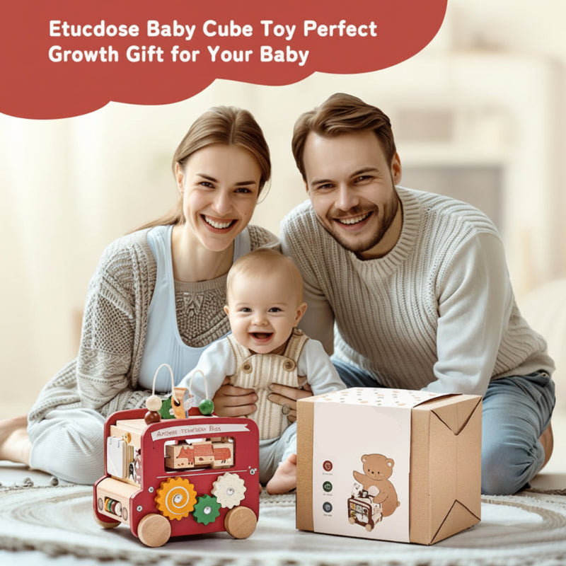 BusyRide – Educational & Versatile – Wooden Montessori Activity Bus