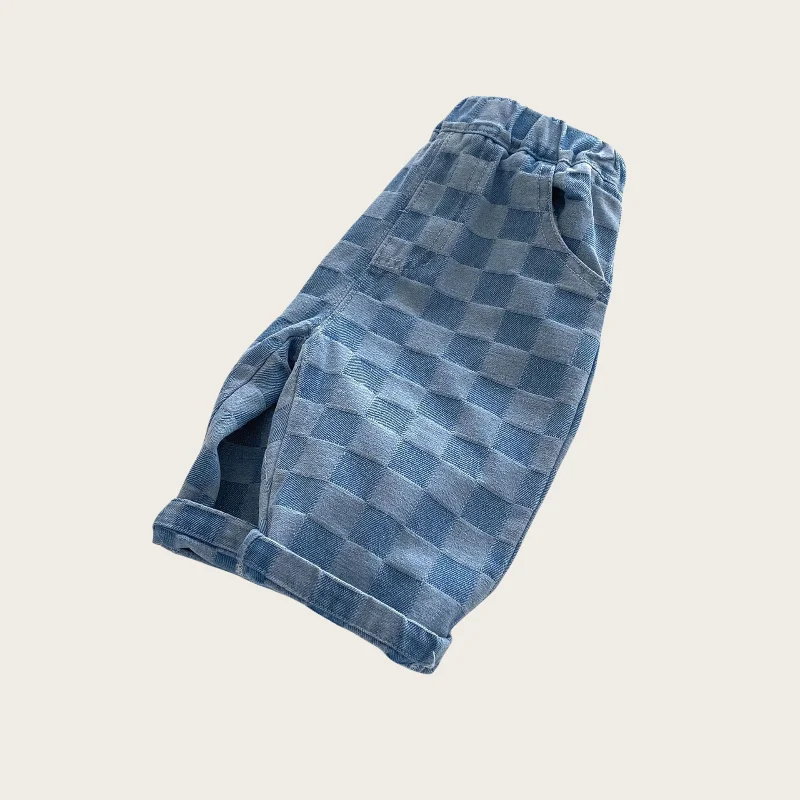 DenimCheck – Comfortable & Trendy – Kids' Pants with a Checkered Pattern