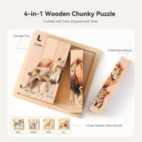 Thumbnail for ZooStack – Wood & Interactive – Animal Block Puzzle