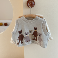 Thumbnail for PrettyLayers – Cute & Stylish – Girls' 3-Piece Set with Skirt, Blouse, and Knit Cardigan