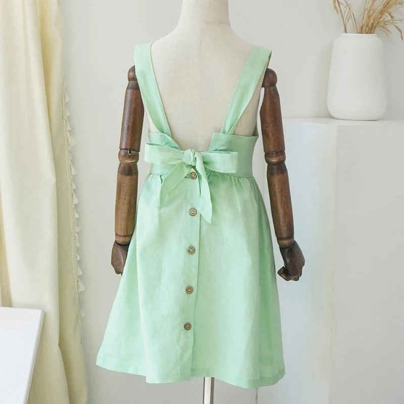 BloomGrace – Cute & Comfortable – Children's Dress with Bow & Adjustable Shoulder Straps