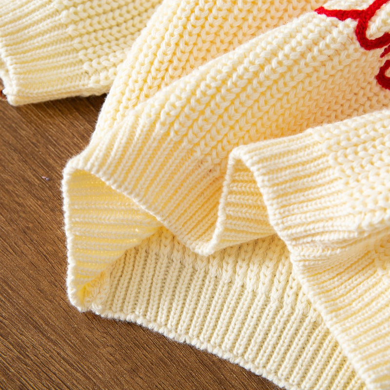JoyKnit – Cozy & Warm - Christmas sweater with text