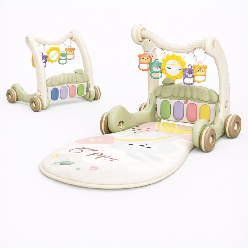 Step & Play – Interactive & Safe – 3-in-1 Walker & Baby Gym