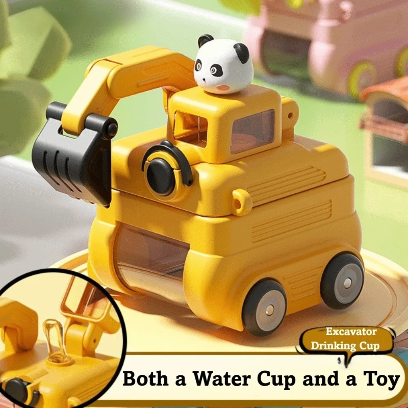 TinyExcavators – Unique & Functional – Excavator Water Bottle with Straw