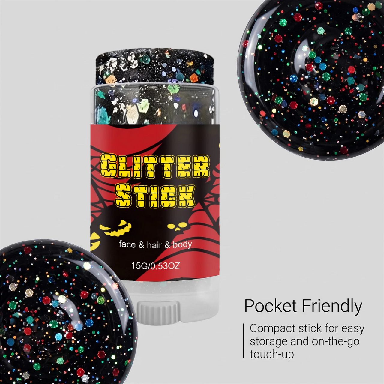 GlitterPop – Sparkling & Festive – Halloween Glitter Stick for Face, Hair, and Body